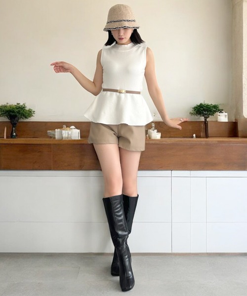 Julia Boutique(ジュリアブティック)の「ゴールドバックル細ベルト(ベルト・レディース・ブラック/ホワイト/ベージュ・ONE)」の22枚目の写真