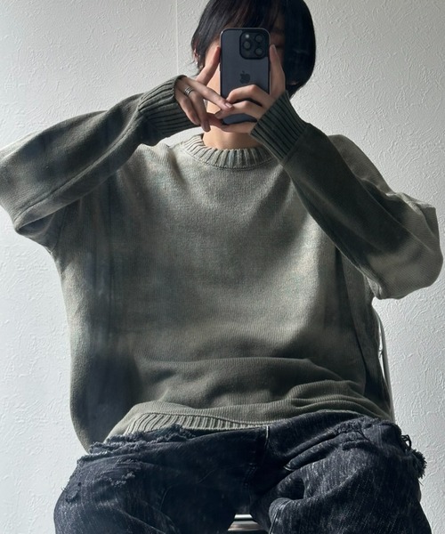 B.R.U（ブル）の「グラデーションニット（ニット/セーター・メンズ・グリーン/ネイビー/ブラック・FREE）」の8枚目の写真