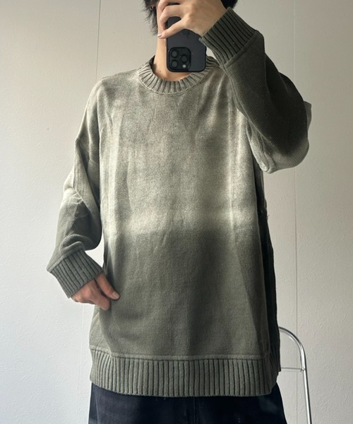 B.R.U（ブル）の「グラデーションニット（ニット/セーター・メンズ・グリーン/ネイビー/ブラック・FREE）」の10枚目の写真