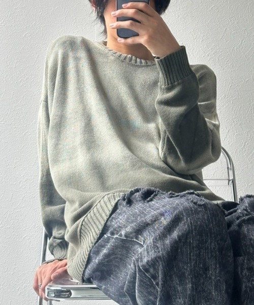 B.R.U（ブル）の「グラデーションニット（ニット/セーター・メンズ・グリーン/ネイビー/ブラック・FREE）」の6枚目の写真