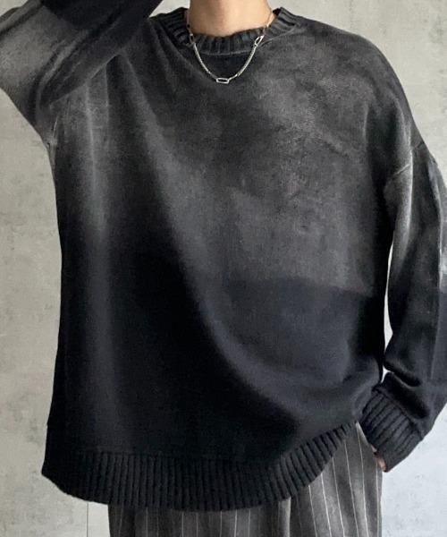 B.R.U（ブル）の「グラデーションニット（ニット/セーター・メンズ・グリーン/ネイビー/ブラック・FREE）」の12枚目の写真