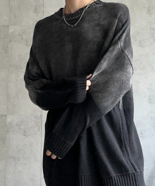 B.R.U（ブル）の「グラデーションニット（ニット/セーター・メンズ・グリーン/ネイビー/ブラック・FREE）」の13枚目の写真