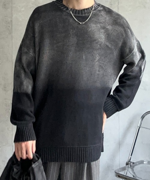 B.R.U（ブル）の「グラデーションニット（ニット/セーター・メンズ・グリーン/ネイビー/ブラック・FREE）」の14枚目の写真