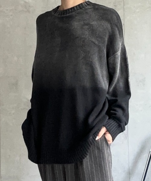 B.R.U（ブル）の「グラデーションニット（ニット/セーター・メンズ・グリーン/ネイビー/ブラック・FREE）」の15枚目の写真