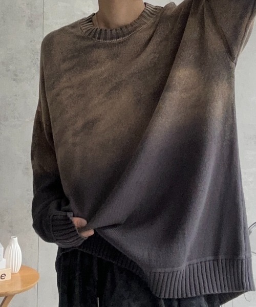 B.R.U（ブル）の「グラデーションニット（ニット/セーター・メンズ・グリーン/ネイビー/ブラック・FREE）」の16枚目の写真