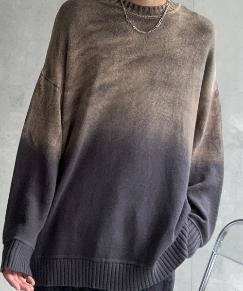 B.R.U（ブル）の「グラデーションニット（ニット/セーター・メンズ・グリーン/ネイビー/ブラック・FREE）」の17枚目の写真