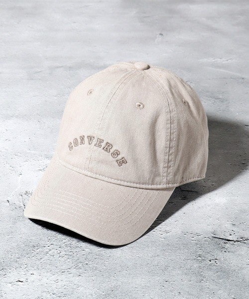 CONVERSE(コンバース)の「【CONVERSE/コンバース】PIGMENT WASHED CAP/アーチ刺繍ロゴ ピグメント キャップ(キャップ・メンズ・ベージュ/オレンジ/ボルドー/ブラック/オリーブ/ブルー・FREE)」の3枚目の写真