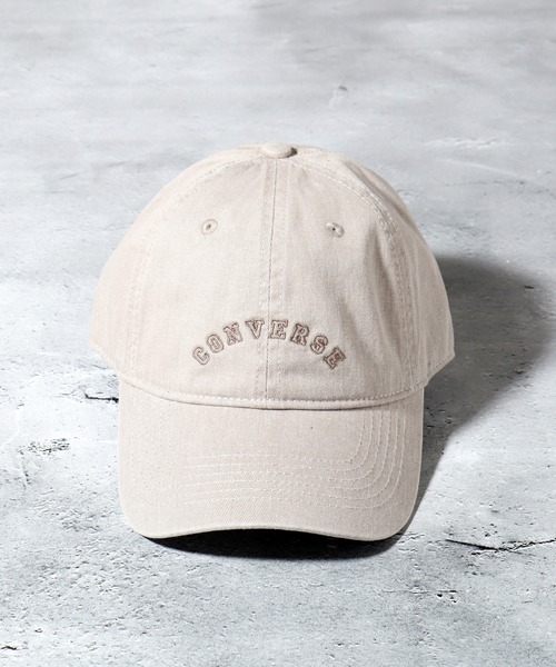 STONE  刺繍ロゴキャップ セール】【CONVERSE/コンバース】PIGMENT WASHED CAP/アーチ刺繍