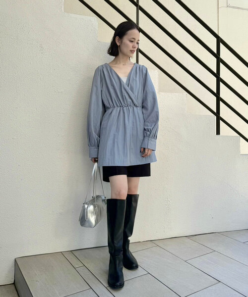 前後両前◎】カシュクール2WAYブラウス（シャツ/ブラウス