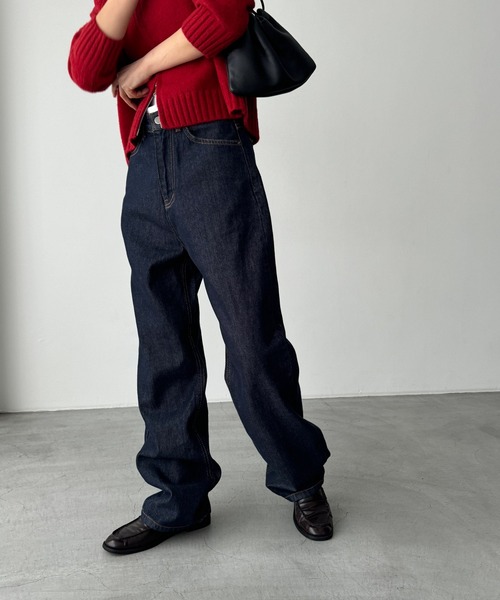 CANAL JEAN(キャナルジーン)の「El mar インディゴストレートデニムパンツ(デニムパンツ・レディース・ダークインディゴブルー・MEDIUM/SMALL)」の2枚目の写真