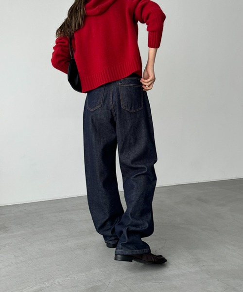 CANAL JEAN(キャナルジーン)の「El mar インディゴストレートデニムパンツ(デニムパンツ・レディース・ダークインディゴブルー・MEDIUM/SMALL)」の3枚目の写真