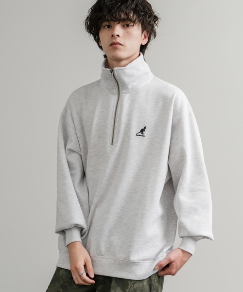 KANGOL カンゴール　ロゴ刺繍　総柄　ハイネック　ジップ　長袖　ニット 楽天市場】KANGOL カンゴール ニット 長袖 メンズ レディース 秋