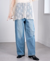 MAISON BREEZE | 【MAISON BREEZE】バックポケット加工ストレートデニムパンツ　DTK(デニムパンツ)