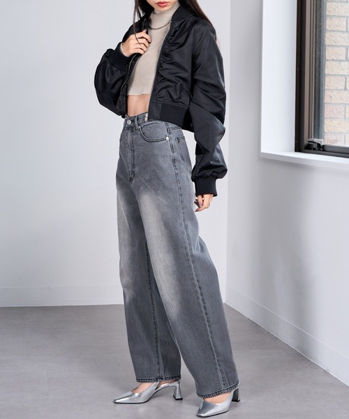 MAISON BREEZE（メゾンブリーズ）の「【MAISON BREEZE】バックポケット加工ストレートデニムパンツ　DTK（デニムパンツ・レディース・ブルー/グレー・S/M）」の18枚目の写真