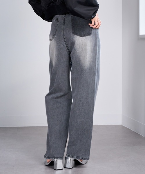 MAISON BREEZE（メゾンブリーズ）の「【MAISON BREEZE】バックポケット加工ストレートデニムパンツ　DTK（デニムパンツ・レディース・ブルー/グレー・S/M）」の21枚目の写真