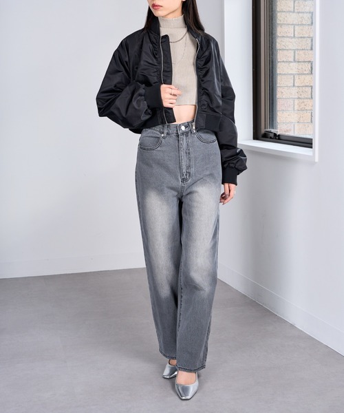 MAISON BREEZE（メゾンブリーズ）の「【MAISON BREEZE】バックポケット加工ストレートデニムパンツ　DTK（デニムパンツ・レディース・ブルー/グレー・S/M）」の20枚目の写真