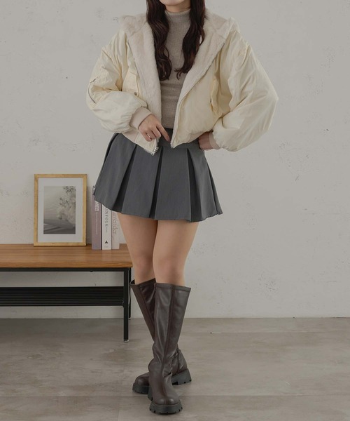 Ambre Neige(アンブルネージュ)の「2WAYフェイクファーナイロンブルゾン/WEB/EC限定商品(ブルゾン・レディース・ピンクベージュ/アイボリー・FREE)」の6枚目の写真