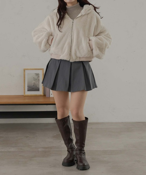 Ambre Neige(アンブルネージュ)の「2WAYフェイクファーナイロンブルゾン/WEB/EC限定商品(ブルゾン・レディース・ピンクベージュ/アイボリー・FREE)」の11枚目の写真