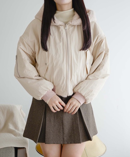 Ambre Neige(アンブルネージュ)の「2WAYフェイクファーナイロンブルゾン/WEB/EC限定商品(ブルゾン・レディース・ピンクベージュ/アイボリー・FREE)」の21枚目の写真