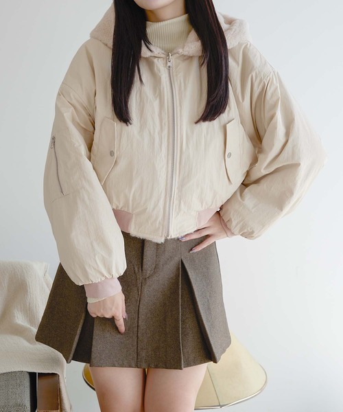 Ambre Neige(アンブルネージュ)の「2WAYフェイクファーナイロンブルゾン/WEB/EC限定商品(ブルゾン・レディース・ピンクベージュ/アイボリー・FREE)」の22枚目の写真