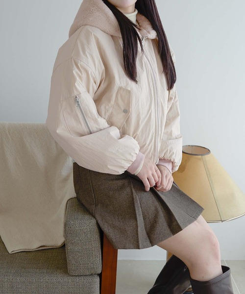 Ambre Neige(アンブルネージュ)の「2WAYフェイクファーナイロンブルゾン/WEB/EC限定商品(ブルゾン・レディース・ピンクベージュ/アイボリー・FREE)」の19枚目の写真