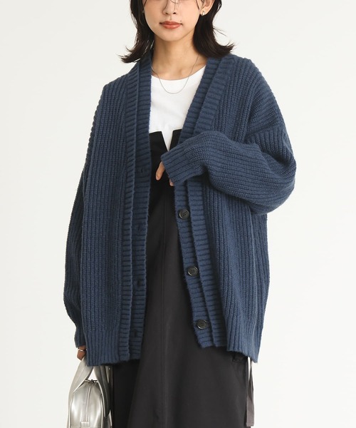 n'OrLABEL(ノアールレーベル)の「【機能素材】『ダブルリブ畦編みカーディガン』(カーディガン/ボレロ・レディース・ピンク/イエロー/ダークブルー/アイボリー・FREE)」の3枚目の写真