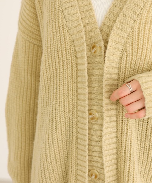 n'OrLABEL(ノアールレーベル)の「【機能素材】『ダブルリブ畦編みカーディガン』(カーディガン/ボレロ・レディース・ピンク/イエロー/ダークブルー/アイボリー・FREE)」の19枚目の写真
