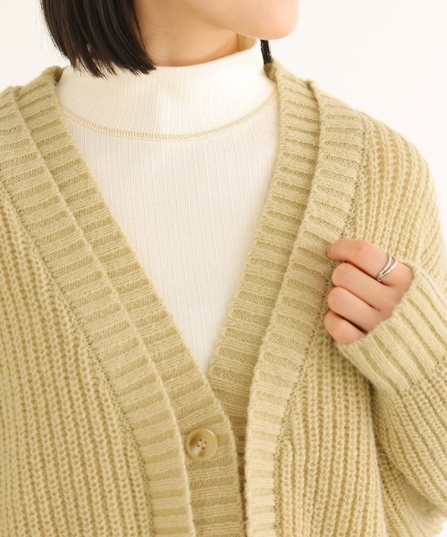 n'OrLABEL(ノアールレーベル)の「【機能素材】『ダブルリブ畦編みカーディガン』(カーディガン/ボレロ・レディース・ピンク/イエロー/ダークブルー/アイボリー・FREE)」の20枚目の写真