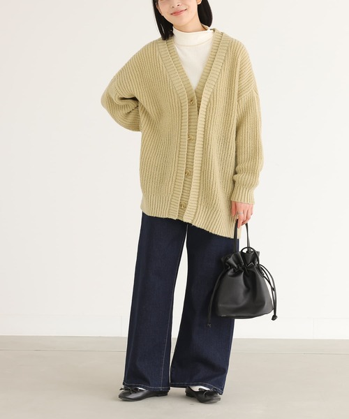 n'OrLABEL(ノアールレーベル)の「【機能素材】『ダブルリブ畦編みカーディガン』(カーディガン/ボレロ・レディース・ピンク/イエロー/ダークブルー/アイボリー・FREE)」の18枚目の写真