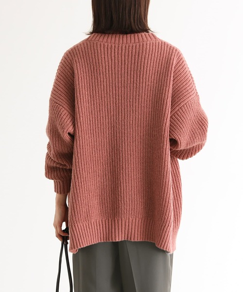 n'OrLABEL(ノアールレーベル)の「【機能素材】『ダブルリブ畦編みカーディガン』(カーディガン/ボレロ・レディース・ピンク/イエロー/ダークブルー/アイボリー・FREE)」の9枚目の写真