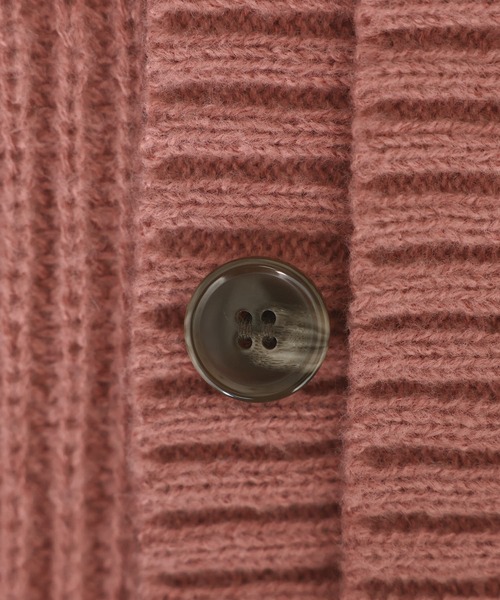 n'OrLABEL(ノアールレーベル)の「【機能素材】『ダブルリブ畦編みカーディガン』(カーディガン/ボレロ・レディース・ピンク/イエロー/ダークブルー/アイボリー・FREE)」の12枚目の写真