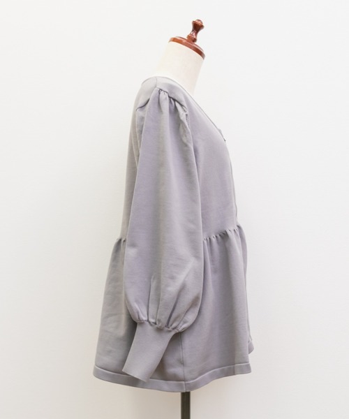 CLETTE（クレット）の「ダブルジップペプラムニット（ニット/セーター・レディース・アイボリー/ブラック/ラベンダー・LL/3L/4L）」の19枚目の写真