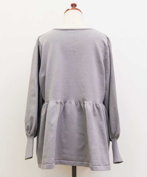 CLETTE（クレット）の「ダブルジップペプラムニット（ニット/セーター・レディース・アイボリー/ブラック/ラベンダー・LL/3L/4L）」の20枚目の写真