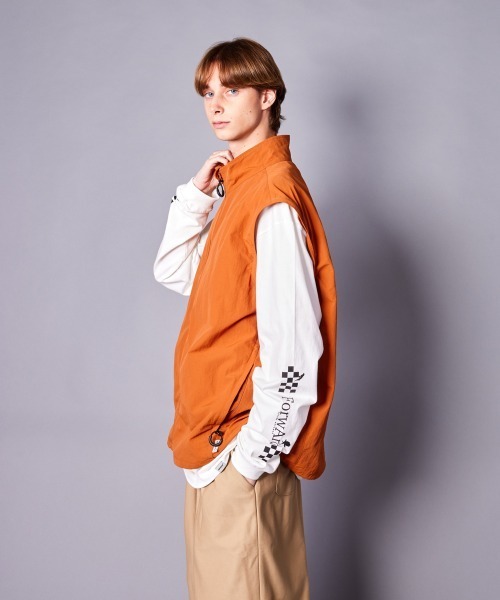 新品★MEYAME ブルゾン　ジャンパー　オレンジ rehacer : 2Way Convertible Wave Jacket / 2Way コンパーチブル