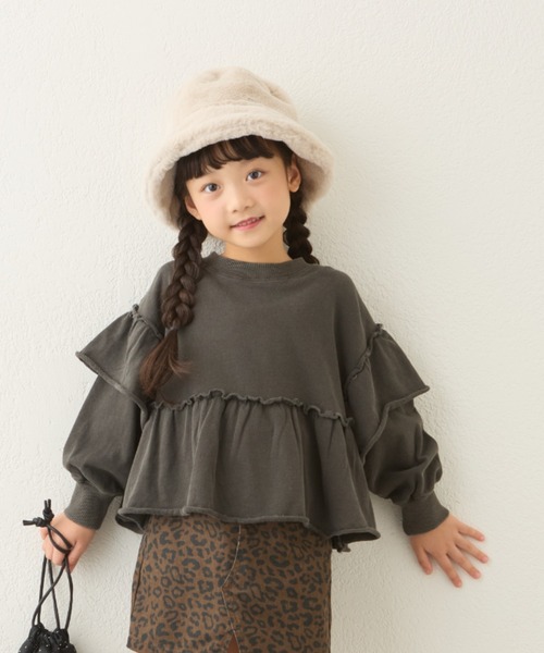CIAOPANIC TYPY（チャオパニックティピー）の「【KIDS】【WEB限定】ファーバケットハット（ハット・キッズ・グレイッシュベージュ/アイボリー/ブラック・ONE SIZE）」の5枚目の写真