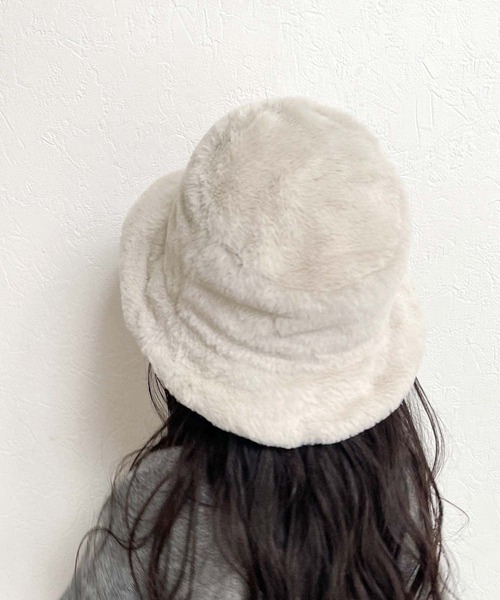 CIAOPANIC TYPY（チャオパニックティピー）の「【KIDS】【WEB限定】ファーバケットハット（ハット・キッズ・グレイッシュベージュ/アイボリー/ブラック・ONE SIZE）」の12枚目の写真