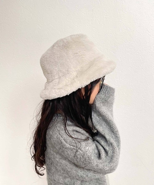 CIAOPANIC TYPY（チャオパニックティピー）の「【KIDS】【WEB限定】ファーバケットハット（ハット・キッズ・グレイッシュベージュ/アイボリー/ブラック・ONE SIZE）」の10枚目の写真