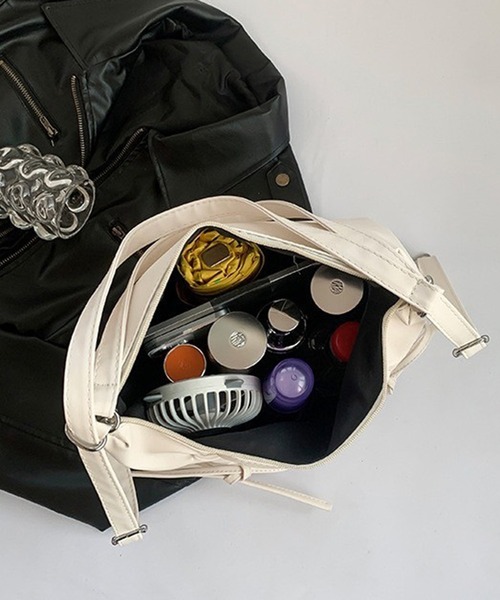 WESTSEA（ウエストシー）の「3WAY リュック/ショルダーバッグ ギャザー 紐リボン付（ショルダーバッグ・レディース・ピンク/ベージュ/シルバー/ブラック・FREE）」の10枚目の写真