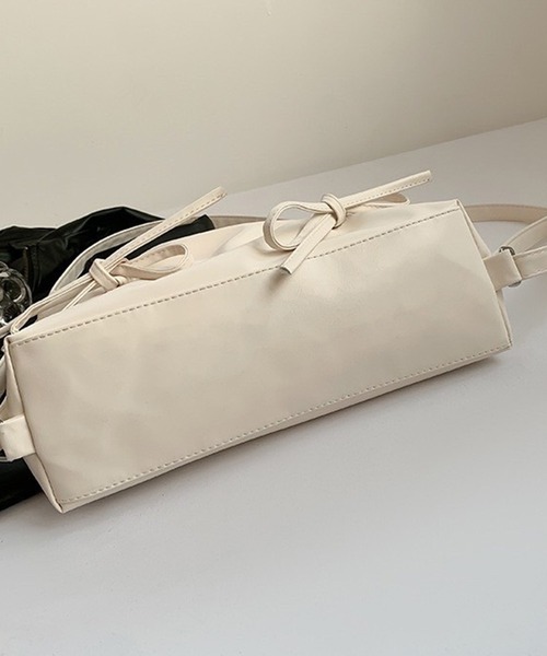 WESTSEA（ウエストシー）の「3WAY リュック/ショルダーバッグ ギャザー 紐リボン付（ショルダーバッグ・レディース・ピンク/ベージュ/シルバー/ブラック・FREE）」の14枚目の写真