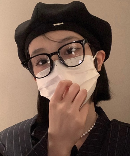 DAY CLOSET(デイ クローゼット)の「レディース ワンポイントロゴベレー帽(ハンチング/ベレー帽・レディース・ブラック・ONE SIZE)」の1枚目の写真