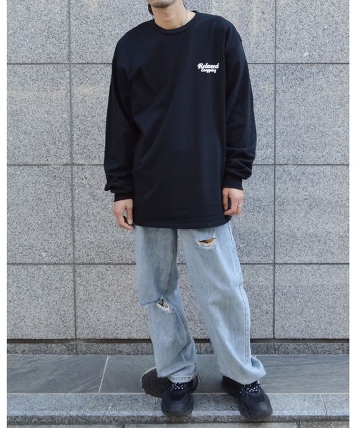 MODISH GAZE(モディシュガゼ)の「【MODISH GAZE】スモーキングガール RelaxedロンT(Tシャツ/カットソー・メンズ・ブラック系/ブラック×ホワイト/ホワイト系1・LARGE/X-LARGE/MEDIUM)」の14枚目の写真