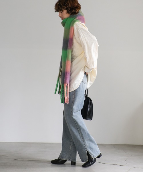 マルチカラーチェックボリュームマフラー（マフラー）｜select MOCA