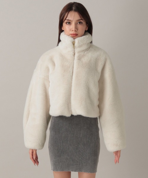 FOREVER 21（フォーエバー トゥエンティーワン）の「【2024FW】フェイクファースタンドブルゾン（ブルゾン・レディース・ナチュラル/ブラウン/チャコールグレー・FREE）」の15枚目の写真