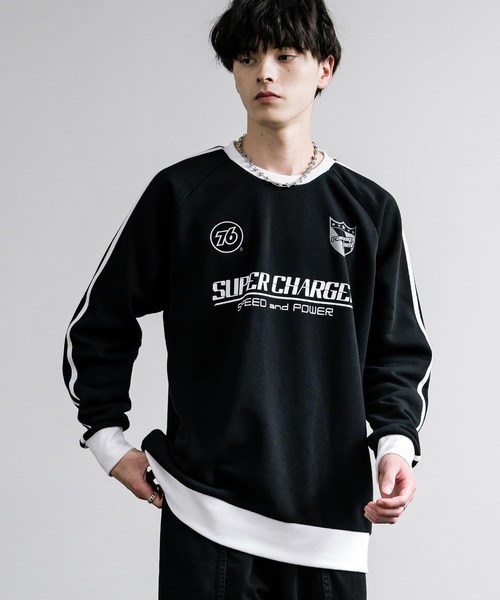 76lubricants ナナロクルブリカンツ オーバーサイズ裏起毛ラグラン