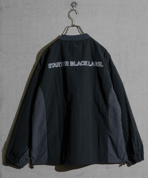 「t」「STARTER BLACK LABEL」ナイロンワッシャー切替 ゲームデザイン プルオーバー レディース STARTER BLACK LABEL 「t」「STARTER LABEL」ナイロンワッシャー