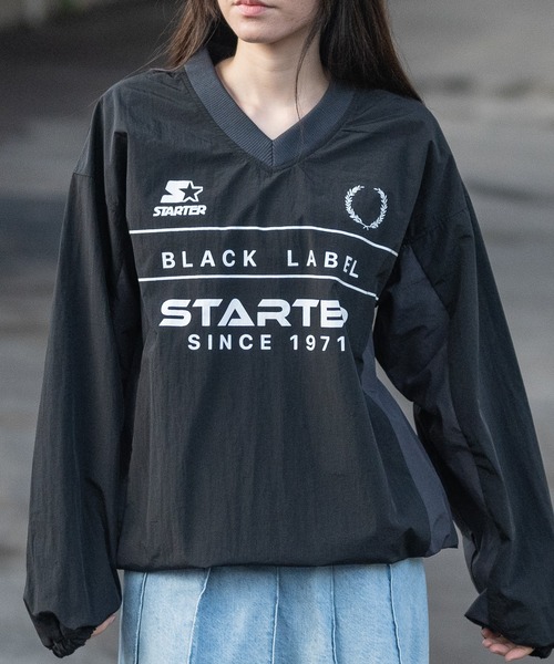STARTER BLACK LABEL(スターターブラックレーベル)の「【t】〔STARTER BLACK LABEL〕ナイロンワッシャー切替 ゲームデザイン プルオーバー(その他トップス・レディース・ブラック/ホワイト/ネイビー・MEDIUM/LARGE)」の12枚目の写真