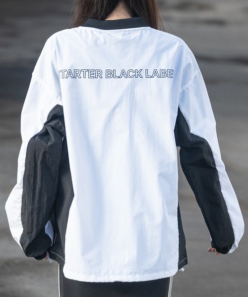STARTER BLACK LABEL(スターターブラックレーベル)の「【t】〔STARTER BLACK LABEL〕ナイロンワッシャー切替 ゲームデザイン プルオーバー(その他トップス・レディース・ブラック/ホワイト/ネイビー・MEDIUM/LARGE)」の8枚目の写真