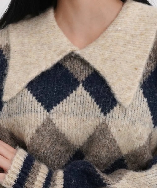 ♡購入者さま♡芽風ウールトップス UNREAL PATTERN ニットトップス[品番：MKSW0049402]｜GYDA