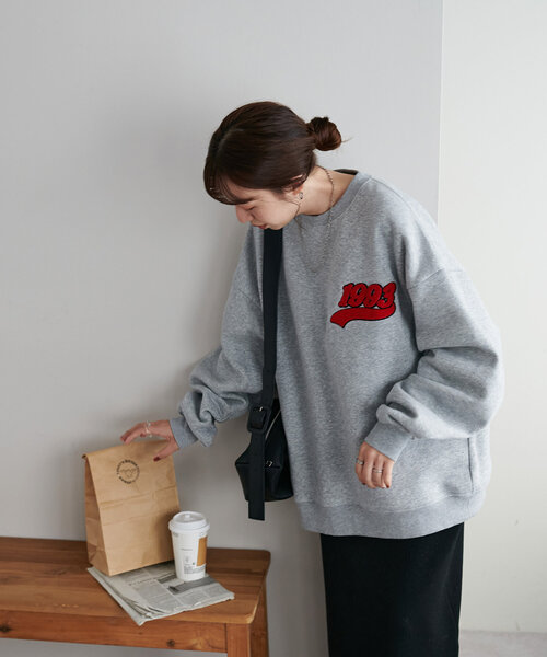 tシャツ 「ユニセックス」サガラワンポイント刺繍スウェット レディース メンズ Discoat tシャツ 「ユニセックス」サガラワンポイント刺繍