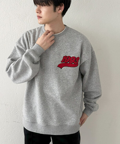 tシャツ 「ユニセックス」サガラワンポイント刺繍スウェット レディース メンズ Discoat tシャツ 「ユニセックス」サガラワンポイント刺繍